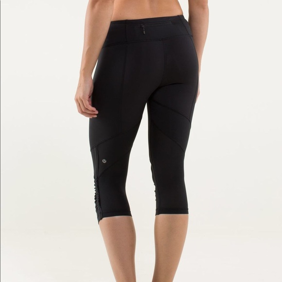 lululemon athletica Pants - Lululemon Run: For Your Life Crop Black Luxtreme